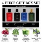 4-piece Set  Men s Eau De Toilette Spray Gift Box  Long Lasting Fragrance