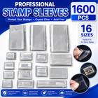 1600 Pcs Clear Opp Bags For Stamp Coin Storage 16 Sizes Collector Sleeves Supply