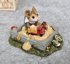 Vtg Retired Wee Forest Folk Wff Jack In The Sandbox Mouse In Box Free Us Ship
