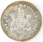 1971 Canada British Columbia 50  Silver One Dollar Coin Km  80 Rainbow Toned