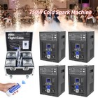 750w Large Cold Spark Machine Dmx Stage Effect Wedding Dj Party W flight Case