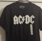 Ac dc Black Short Sleeve T-shirt Crew Neck Size M Original Rock Music