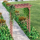 85 5 In  Brown Solid Wood Trellis For Plant Climbing  Christmas Decor Pergola Fo