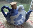 Antique Chinese Porcelain Teapot Feat  Bearded Chinese Man On Front