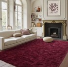 Ultra-soft Shaggy Rugs  Non-slip Fluffy Carpets For Bedside Multiple Sizes