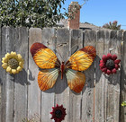 Giant 3 Ft Extra Large Realistic Metal Butterfly Wall Art Sculpture 27 X 36 Inch