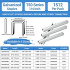 Meite 20ga 3 8  Crown Upthlstery Staples 1 512-45 360 Pcs Galvanized 1 4  Length