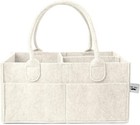 Baby Diaper Caddy Organizer  Beige  Medium  Nursery Storage Bin And Car Organ   