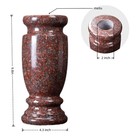 Afvarir Granite Cemetery Vase For Grave Markers Headstone Memorial Flower Holder