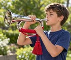 Boy Scout Cavalry Bugle   Musical Instrument Silver Bugle With Rope