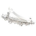 Silver Tone Metal Hair Clip With Ab Crystal Rhinestone Ha2215-sab