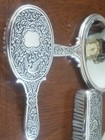 Mirror Brushes Comb Silver Plated  Vanity Dressing Table Set  Art Nouveau