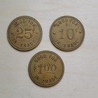 Set Of 3 Rezabeks Iga Wilber Nebraska 1940s Trade Tokens Good For  1   25c   10c