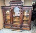 Renaissance Walnut And Burl 3 Door Bookcase