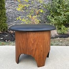 1950s Mid Century Henry P  Glass For Richbilt Mfg  Co  Stool W  Hidden Storage