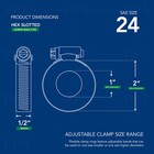 Stainless Steel Worm Drive Hose Clamps Adjustable 1  - 2  Sae 24  10 Pcs