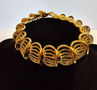 Vintage Mid-century Modern Gold Tone Bracelet 7 Inch