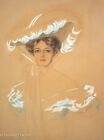 Beautiful Antique Victorian Painting Female Portrait Illegibly Signed   Fine