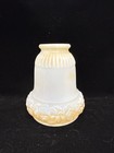 Vintage Art Deco Painted Glass Lamp Shade W  Raised Flowers Design 2 25    Fitter