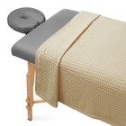Massage Table Blanket - Soft Waffle Weave Spa Throw 60 X 90 Inch  Natural
