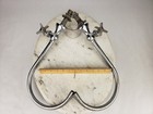 2x Antique Nickel Brass Gooseneck Vintage Faucet - Sink Basin