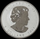 2017 Silver Canada  5 Lunar Year Of The Rooster Privy Maple Leaf 1 Oz Coin