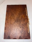 Vintage Cocktail Recipe Book Titled    here   s How    Wooden Cover  Leather Lacing 