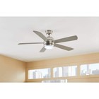 Hampton Bay Averly 52 In  Brushed Nickel Ceiling Fan With Light   Remote Control