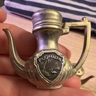 Vtg Florida Souvenir Silver Tone Metal Teapot Salt Pepper Shakers Set 2pc