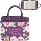 Fashion Vegan Leather Purse Style Bible Cover For Women  Strength   Dignity G   