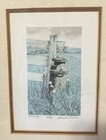 Vintage Gerald Lubeck Framed Signed Lithograph Print     The Sentry    343 500 Coa
