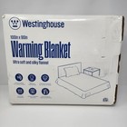 Westinghouse Electric Warming Blanket Soft Silky Flannel King Size 100 x90  Grey