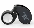 40x Magnifying Loupe Jewelry Eye Glass Magnifier Led Light Jewelers Loop Pocket