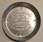 Lot Of 6 Stanhome Aluminum Coasters  get Acquainted     1776 Round Metal Vintage