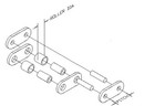Kubota Roller Chain Link  66603-32332  66603-32330  66603-32150 fs-850rototiller