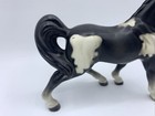 Vintage Japan Black White Pinto Horse Figurine 5 