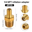 Nqeuepn 2pcs Brass Air Inflator Adapter  1 4  Npt  m  To Standard Valve For Schr