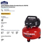 Craftsman 6-gallon Portable Electric 150 Psi Pancake Air Compressor