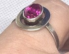 X30 1 5 Ct Pink Ruby 10x6 Mm 875 Silver Ring Size 7 5 Antique Vintage Russia