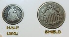 1853 Seated Liberty Half Dime In Nickel Type Set In Capitol Holder