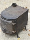 Vintage Small Wood Burning Camp Tent Stove Wehrle Woodcraft Cast Iron Door 22lb
