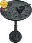 Verdigris Finished Cast Iron Dragonfly Sundial With Pedestal