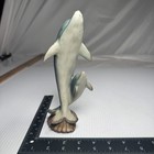 Sculpture Of 2 Dolphins Swimming Resin Figurine Unbranded