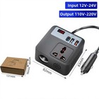 Car Inverter 12 24v To 110 220v Power Converter With Pd Usb Charger Ports