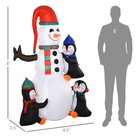 6  Light Up Inflatable Snowman  Penguin Christmas Lawn Decoration