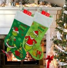 Personalized Christmas Stocking 18  Grinch Stocking