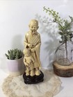 Vintage Asian  Oriental Carved Figurine man   Boy sculpture  mcm 9    Tall 
