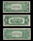 Set Of Old Us Paper Money Silver Certificate   1 1957   1 1935   2 1953 Red Seal