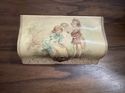 Antique Victorian Celluloid Floral Vanity Dresser Box W  Children 19th Century
