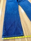 Vtg 80s Levi   s 501-0115 36-38x32  Straight Leg Button Fly Denim Blue Jeans Euc